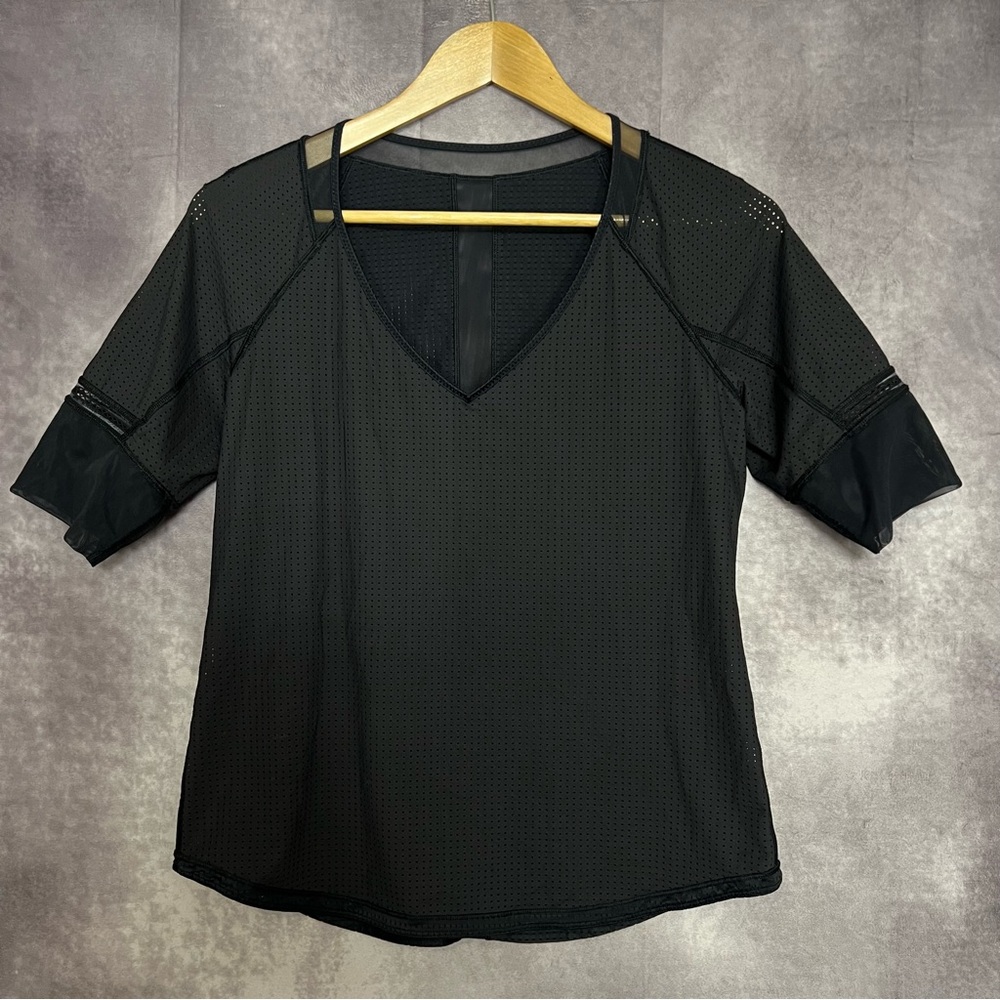 lululemon athletica Black Mesh Tank Top